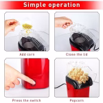 Electric Popcorn Maker – Oil-Free, 98% Popping Rate, 1200W - Image 3