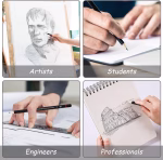 12Pcs Sketch Pencils for Drawing & Shading – Graphite Art Set - Image 3