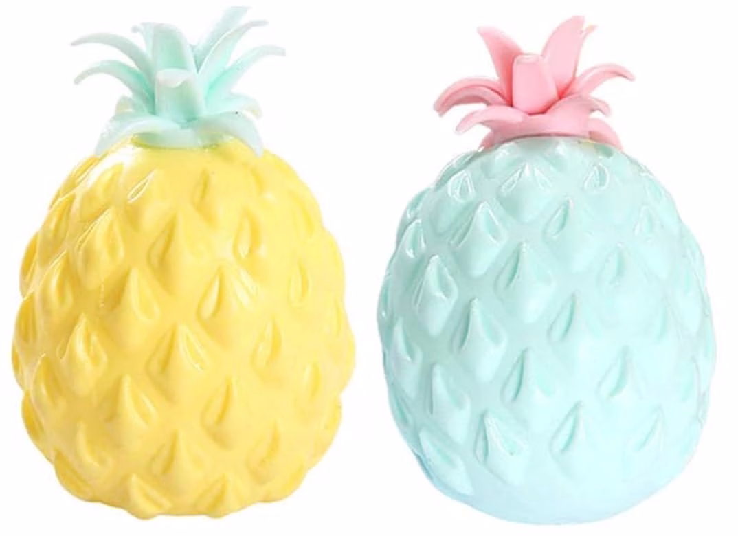 Stress-Relief-Toy.avif Pack of 2 Stress Relief Toy Pineapple Squishy Balls - Image 1