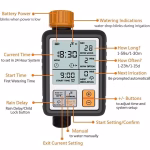 Shopkwik Drip Irrigation System Water Timer Digital Controller Fully Automatic Adapters Batteries Included Child Lock Feature Programmable Garden Lawn Hose Faucet System Auto & Manual Mode 3Inch Large Screen - Image 4