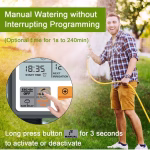 Shopkwik Drip Irrigation System Water Timer Digital Controller Fully Automatic Adapters Batteries Included Child Lock Feature Programmable Garden Lawn Hose Faucet System Auto & Manual Mode 3Inch Large Screen - Image 2