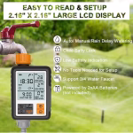 Shopkwik Drip Irrigation System Water Timer Digital Controller Fully Automatic Adapters Batteries Included Child Lock Feature Programmable Garden Lawn Hose Faucet System Auto & Manual Mode 3Inch Large Screen - Image 6