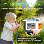 Shopkwik Drip Irrigation System Water Timer Digital Controller Fully Automatic Adapters Batteries Included Child Lock Feature Programmable Garden Lawn Hose Faucet System Auto & Manual Mode 3Inch Large Screen - Image 5