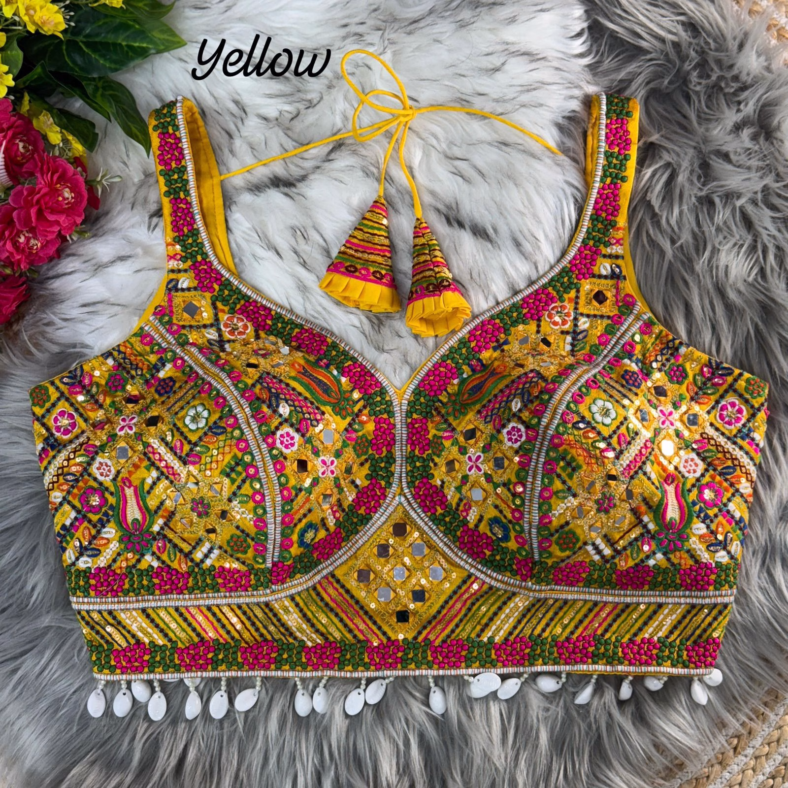 WhatsApp-Image-2025-09-25-at-10.10.02-AM.avif Traditional Multi Mirror Work Blouse – Yellow Size 40 - Image 1