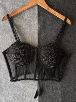 Black Premium Pearl Blouse – Designer Hand Work Wear - Image 3
