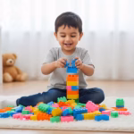 Plastic Building Blocks for Kids with Wheels, Construction Block Game for Kids - Image 4