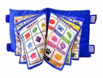 Learning Pillow Cloth Book with English, Hindi & Gujarati Cushion Cotton Book (Blue)