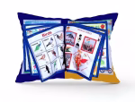 Learning Pillow Cloth Book with English, Hindi & Gujarati Cushion Cotton Book (Blue) - Image 5