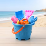 6 Piece Plastic Sand Game Beach Toy Set (Multicolour)