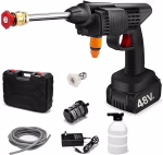 Wireless High Pressure Washer for Car Washing 48V Rechargeable Electric Pressure Washer Gun Machine Tool for Bike, Cleaning, Gardening with Adjustable 3 in 1 Nozzle and 5M Hose Pipe