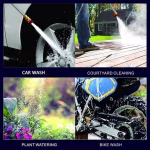 Wireless High Pressure Washer for Car Washing 48V Rechargeable Electric Pressure Washer Gun Machine Tool for Bike, Cleaning, Gardening with Adjustable 3 in 1 Nozzle and 5M Hose Pipe - Image 4