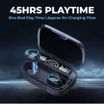 M10 Earbuds/TWs/buds 5.1 Earbuds with 45H Unbeatable Playtime, Headphones Bluetooth Headset (Black, True Wireless) - Image 3