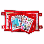 Learning Kids Pillow Cloth Book with English, Hindi & Gujarati Cushion Cotton Book (Red) - Image 6