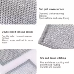 Shopkwik 6 Pack Two Layer Non-Scratch Wire Dishcloth &1pic Gaps Cleaning Brush Scrub Pad, Stainless Steel Scrub  (Regular, Pack of 6) - Image 2
