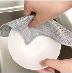 Shopkwik 6 Pack Two Layer Non-Scratch Wire Dishcloth &1pic Gaps Cleaning Brush Scrub Pad, Stainless Steel Scrub  (Regular, Pack of 6) - Image 4