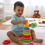 Stacking Ring Toy for Kids (Small with 8 rings) - Image 3