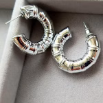 Round Dangle Geometric Chunky Earrings