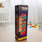 Wooden Tumbling Tower Game Jenga / Zenga. Puzzle Game for Adults and Kids